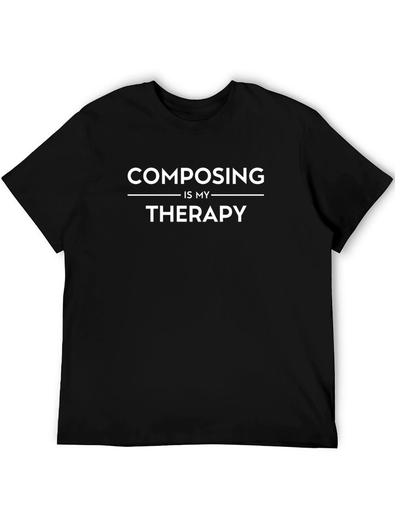 Composing is My Therapy Black T-Shirt