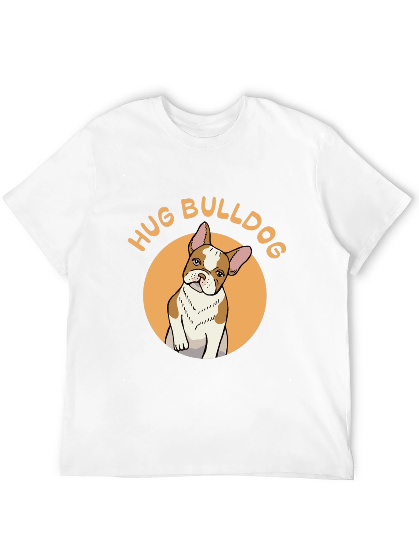 Hug Bulldog Graphic Tee - Cute Dog Lover Shirt