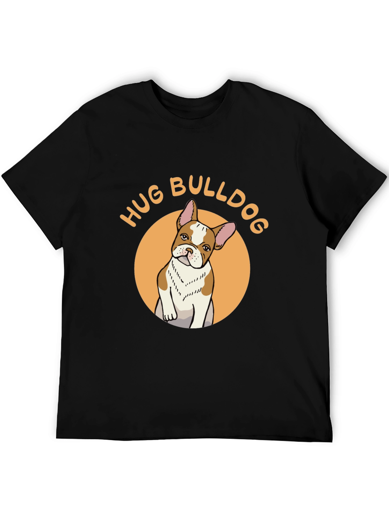 Hug Bulldog Graphic Tee - Cute Dog Lover Shirt
