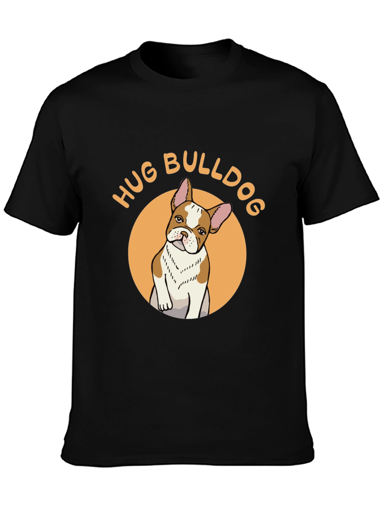 Hug Bulldog Graphic Tee - Cute Dog Lover Shirt