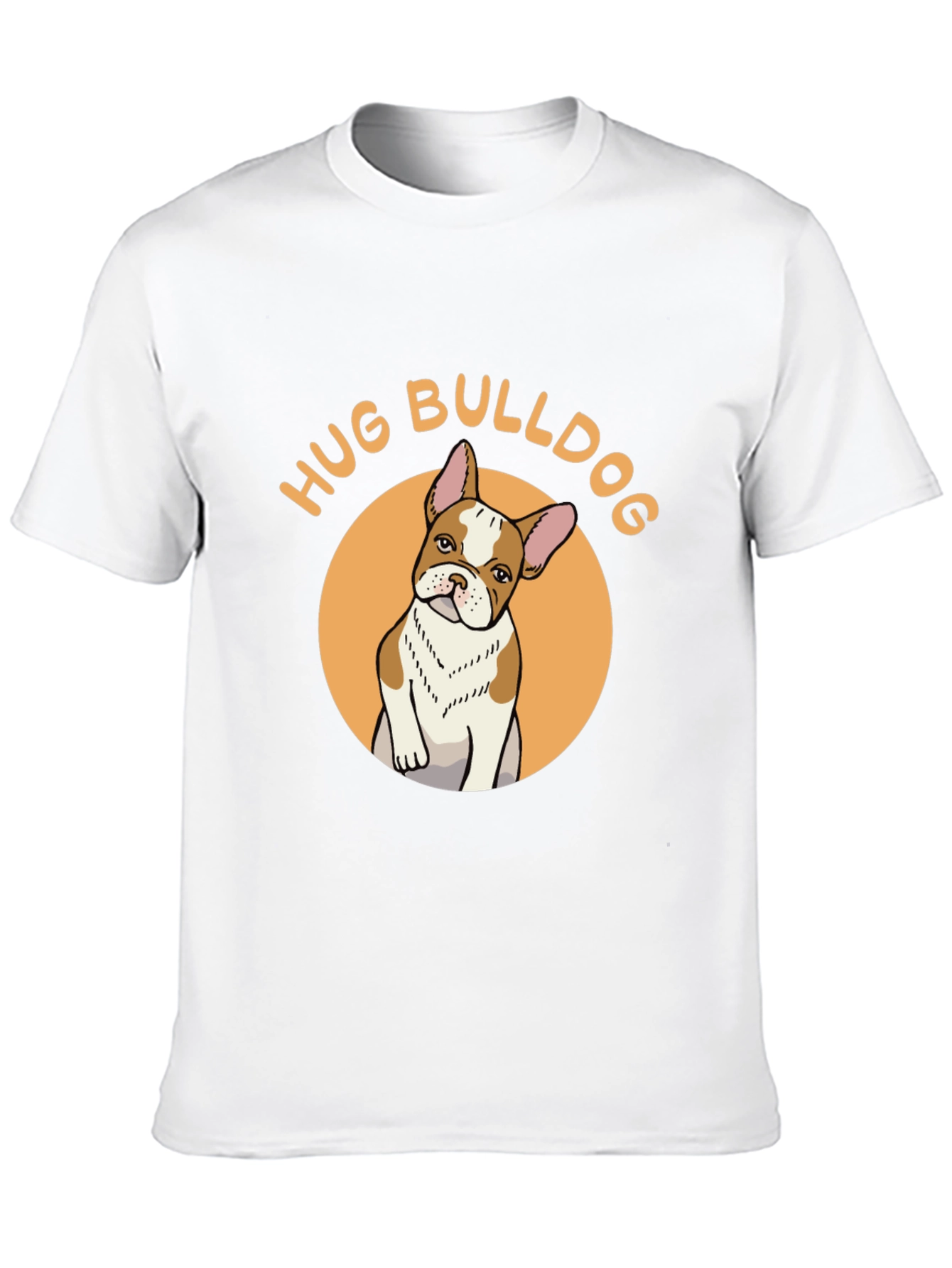 Hug Bulldog Graphic Tee - Cute Dog Lover Shirt