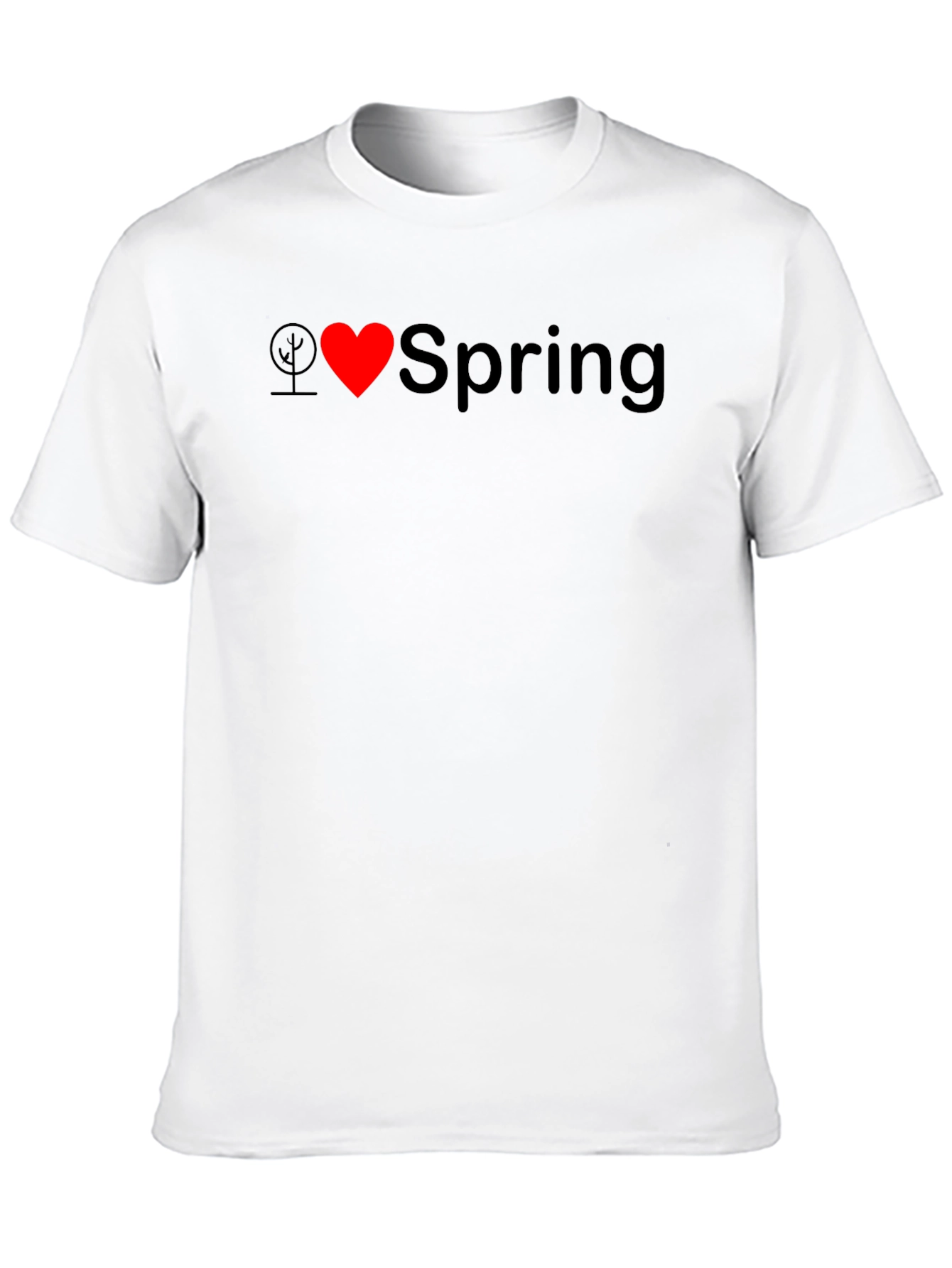 I Love Spring Black T-Shirt