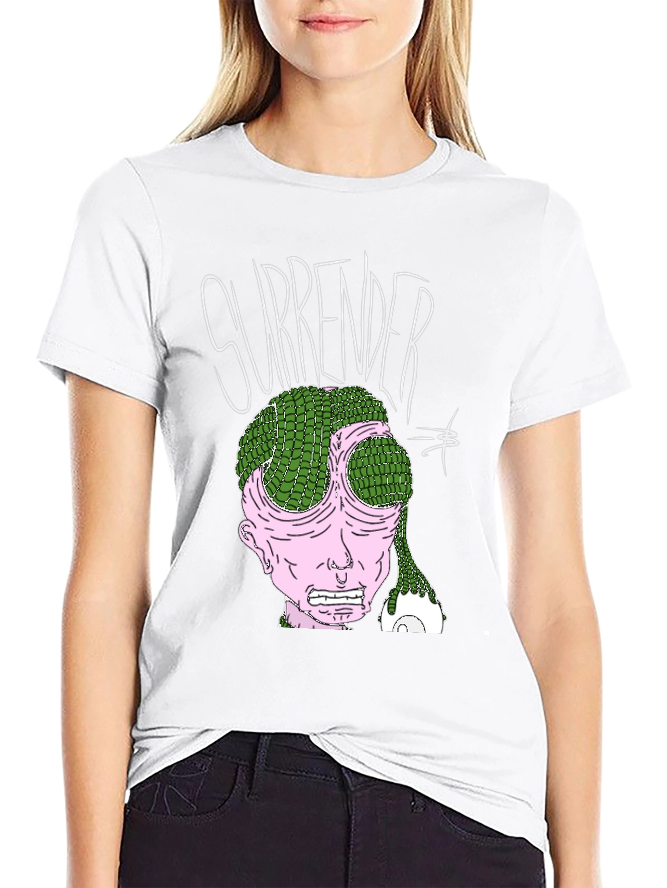 Surrender Graphic Print Black T-Shirt