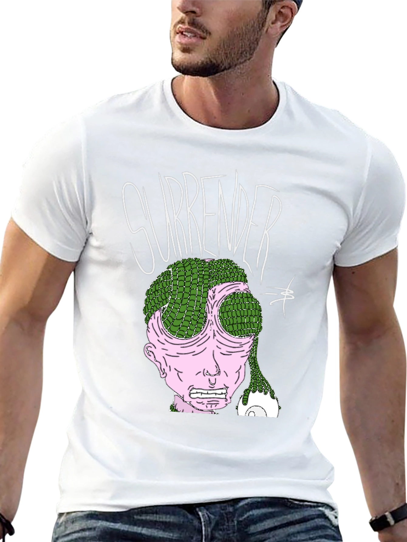 Surrender Graphic Print Black T-Shirt