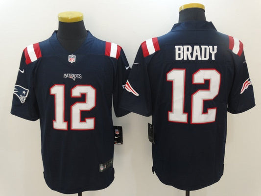 Men's New England Patriots Tom Brady #12 Navy Game Jerseys