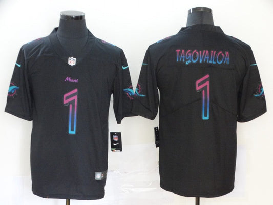 Men's Miami Dolphins Tua Tagovailoa #1 Black City Edition Game Jerseys