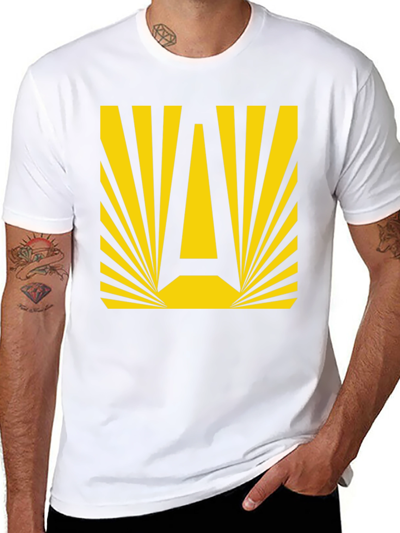 Retro A Graphic Tee - Black