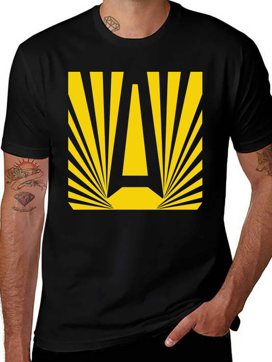 Retro A Graphic Tee - Black