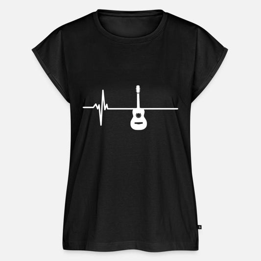 Acoustic Guitar Heartbeat Vintage Musician T-Shirt