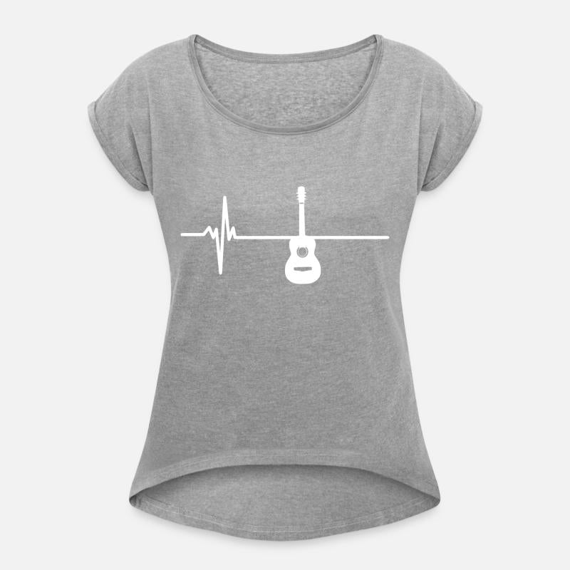 Acoustic Guitar Heartbeat Vintage Musician T-Shirt