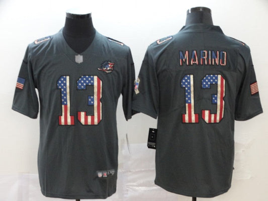 Men's Miami Dolphins Dan Marino #13 Black Alternate Player Game Jerseys