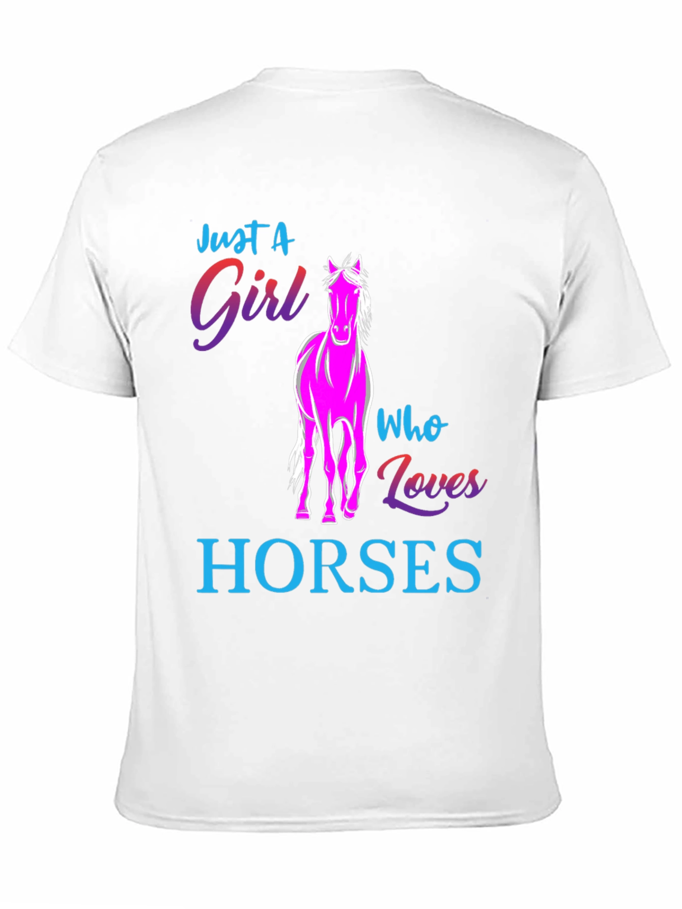 Just A Girl Who Loves Horses Black T-Shirt