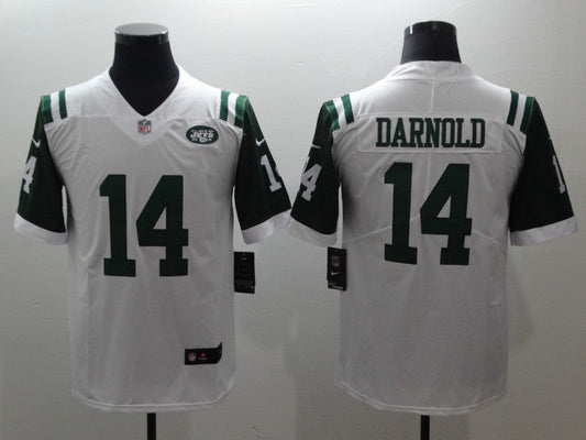 Men's New York Jets Sam Darnold #14 White Game Player Jerseys