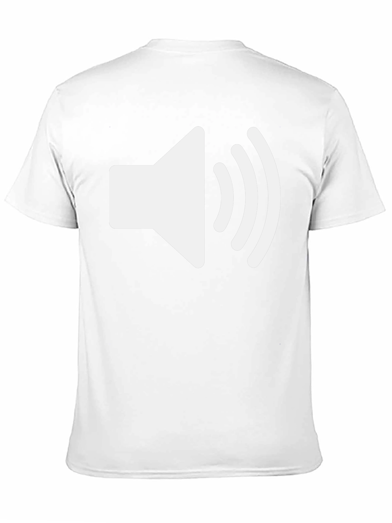 Black T-Shirt with White Speaker Icon