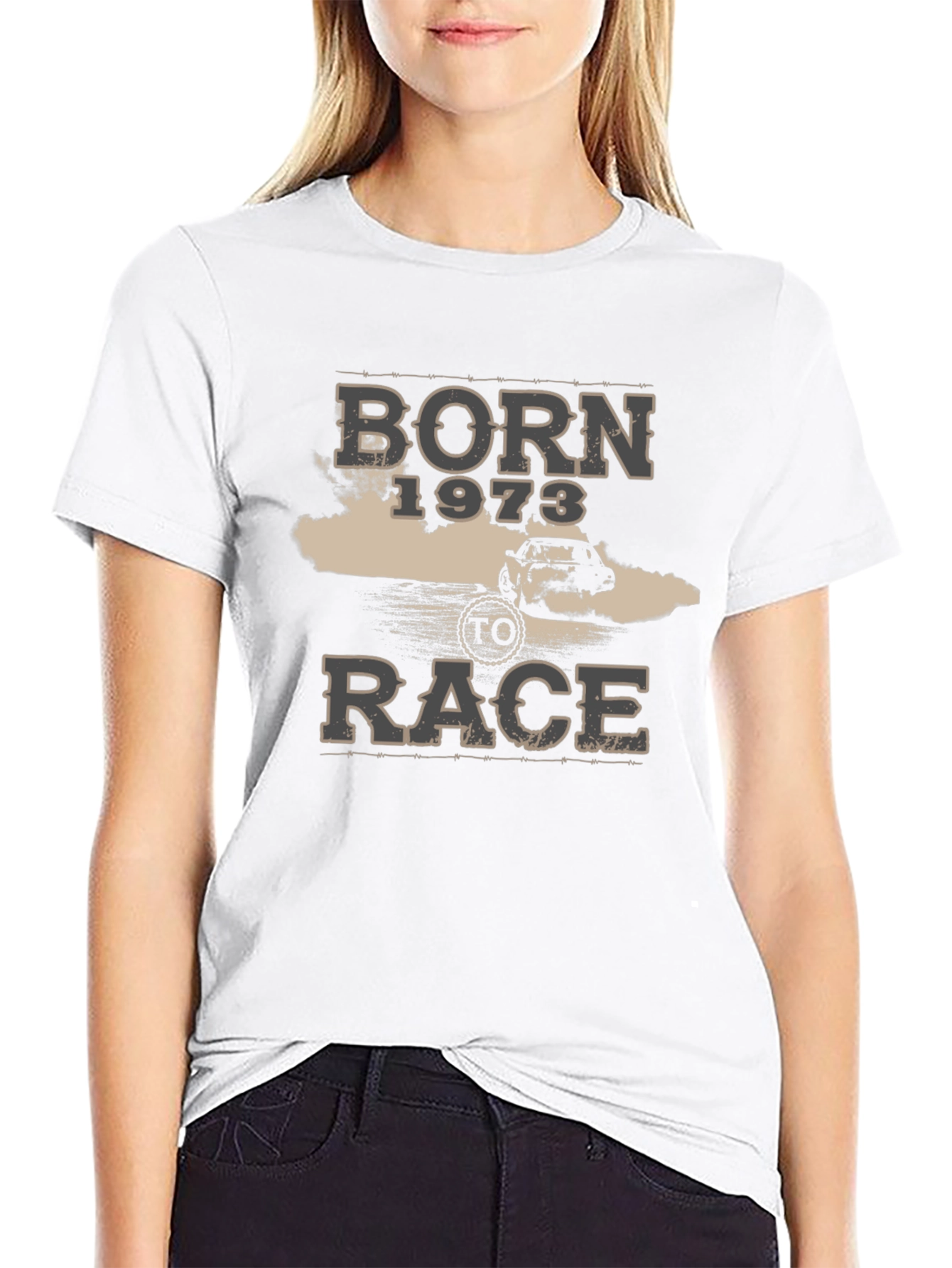 Born 1973 to Race Graphic T-Shirt - Black