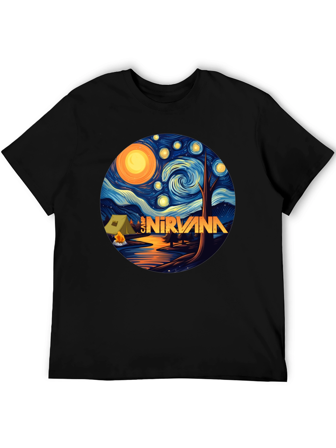 Camp Nirvana Starry Night T-Shirt