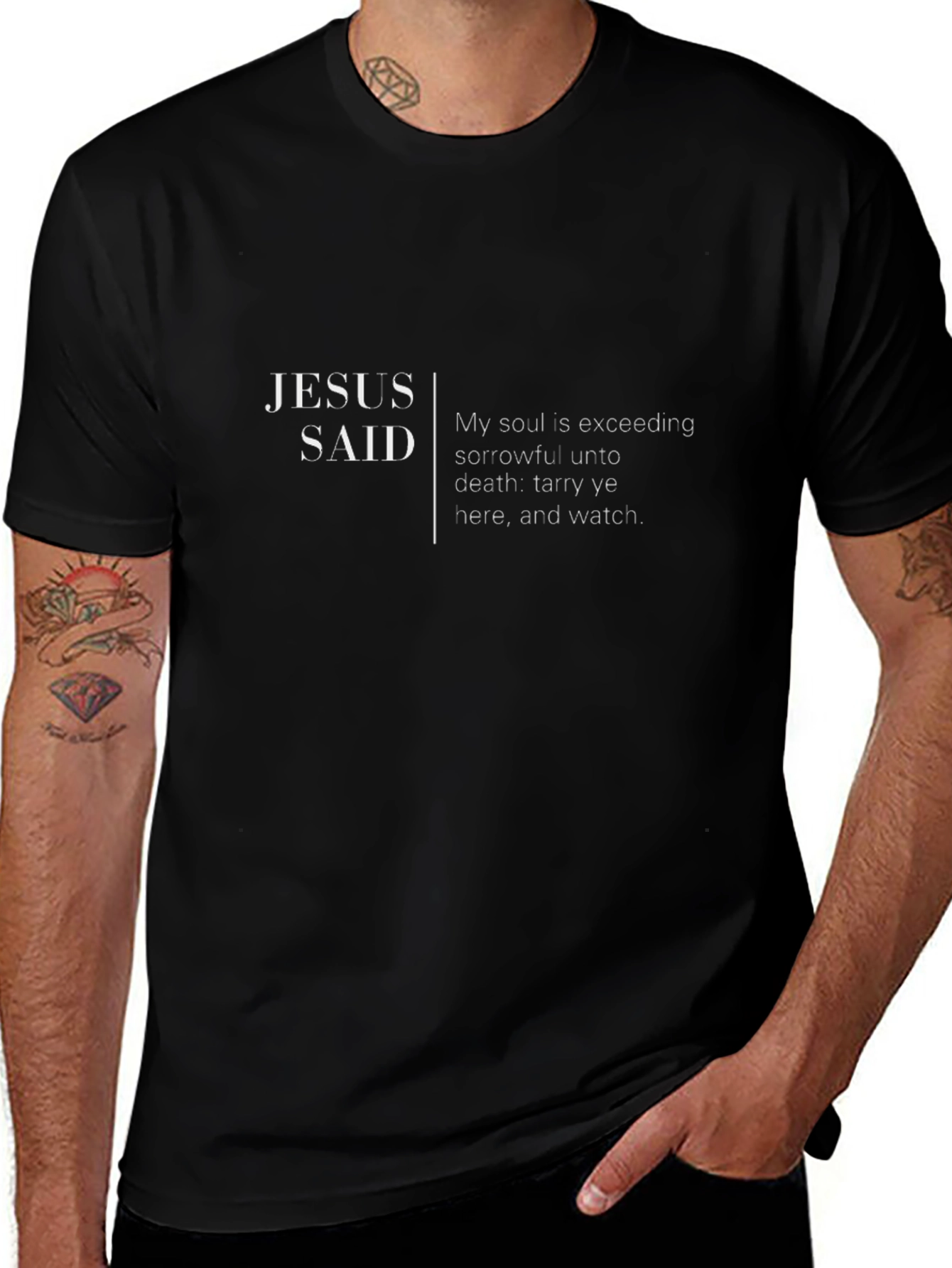 Jesus Said Graphic Black T-Shirt