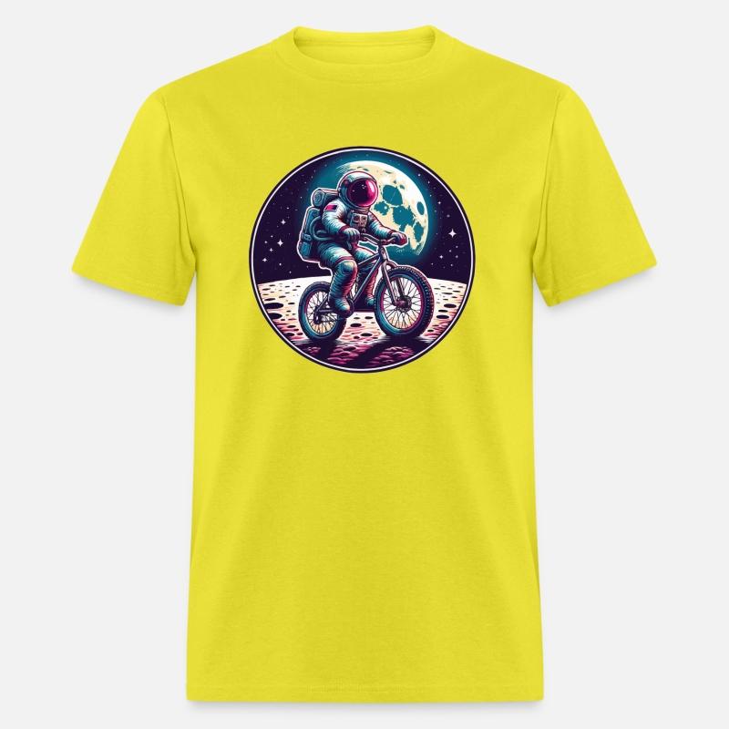 An astronaut riding a bike on the moon