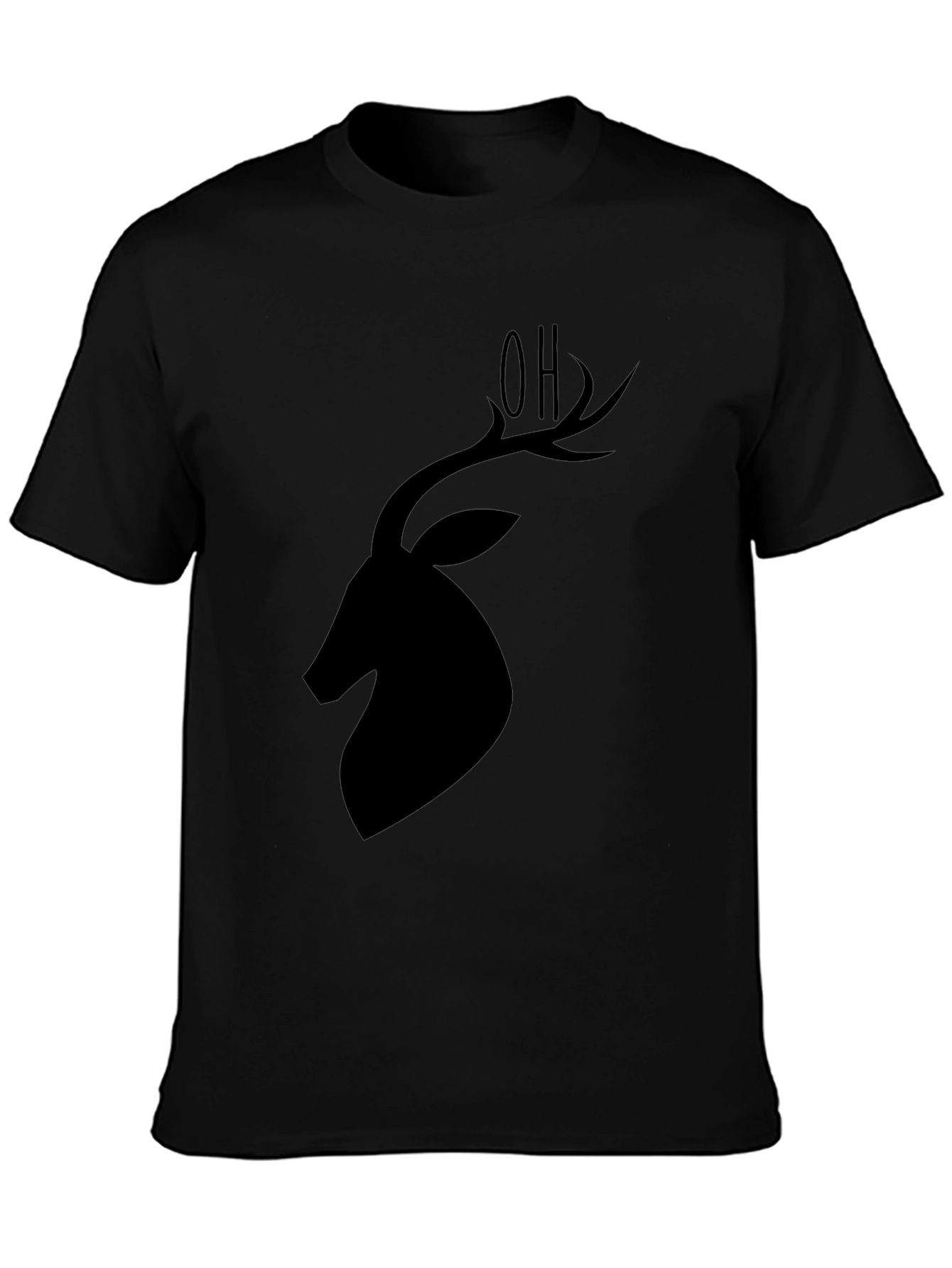 Deer Silhouette T-Shirt - Black Graphic Tee