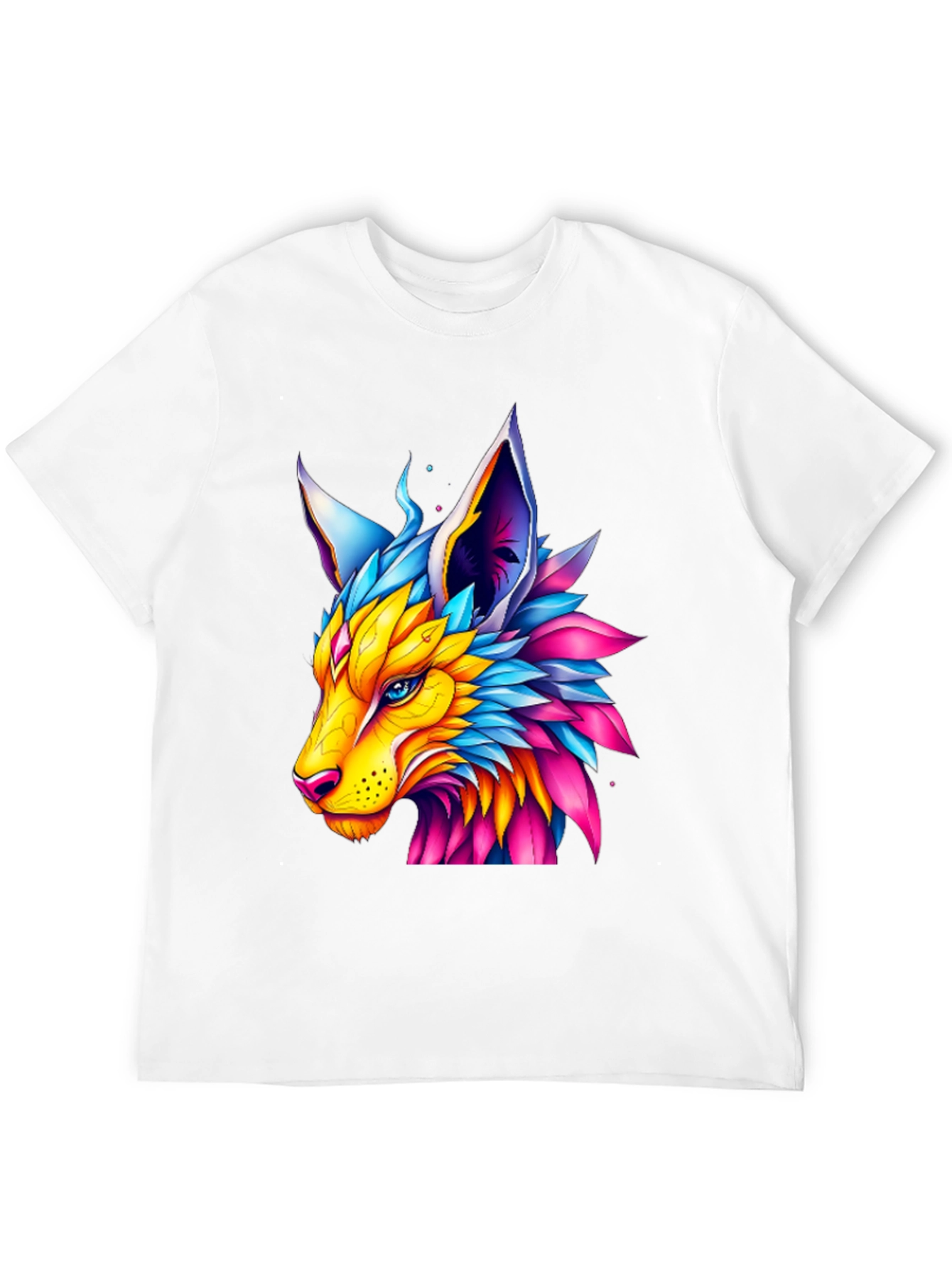 Colorful Fox Graphic T-Shirt
