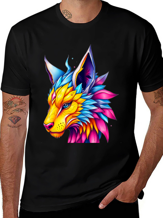 Colorful Fox Graphic T-Shirt