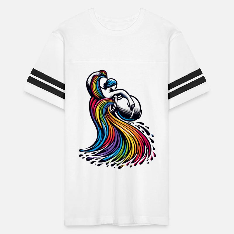 Aquarius Zodiac Elegant Rainbow Design