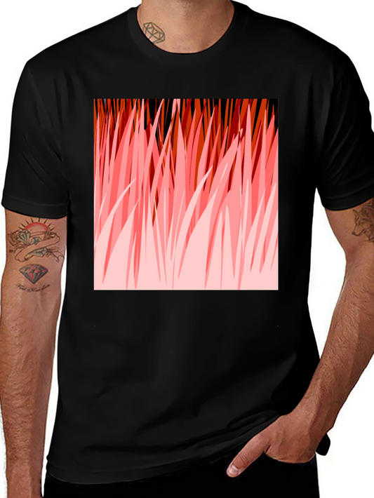 Abstract Graphic Print Black T-Shirt