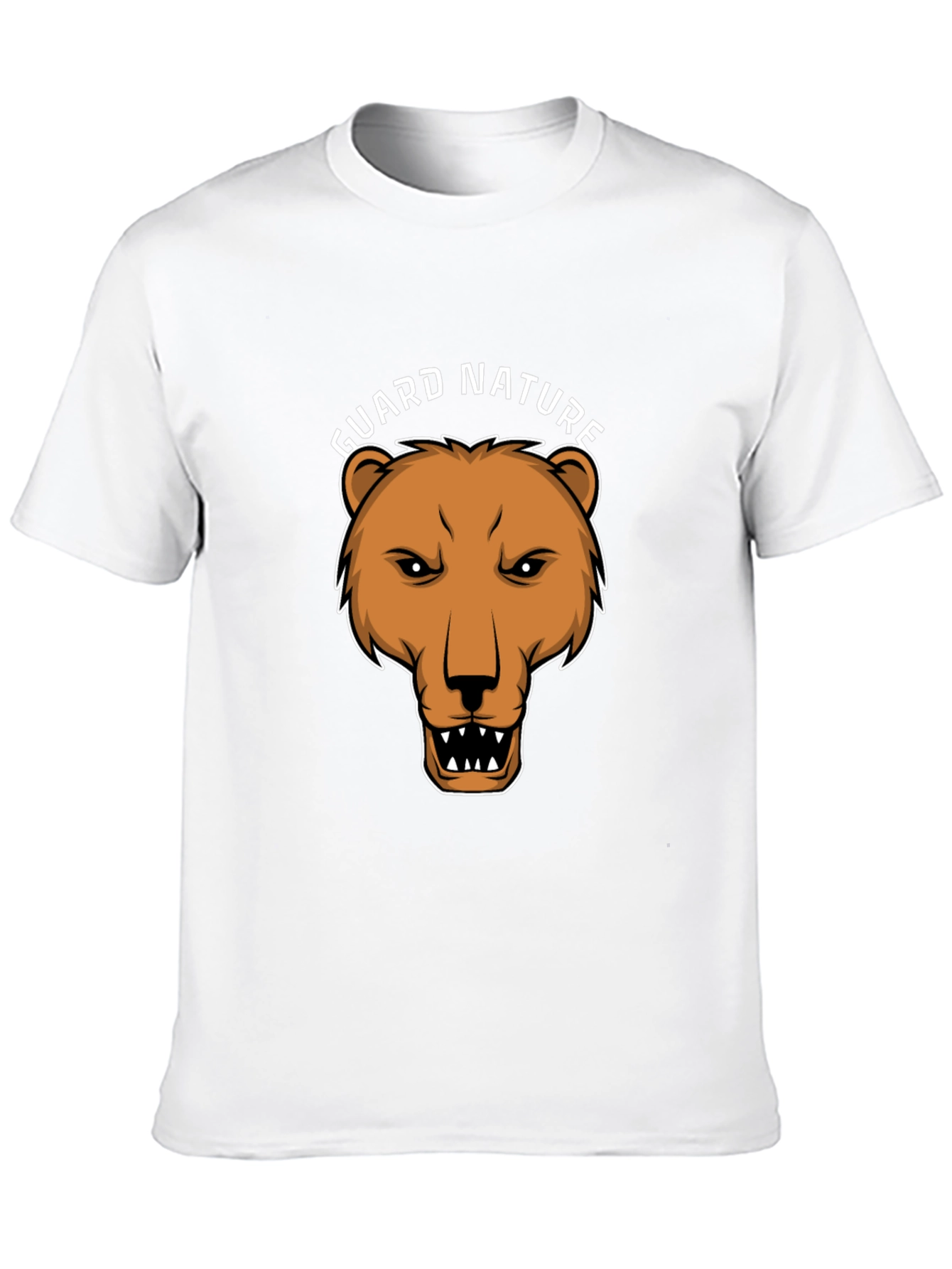Guard Nature Bear Graphic Black T-Shirt
