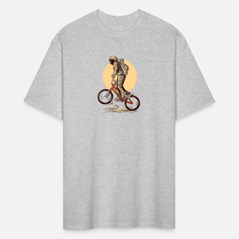 astronaut wheelie bmx jumping vector illustration