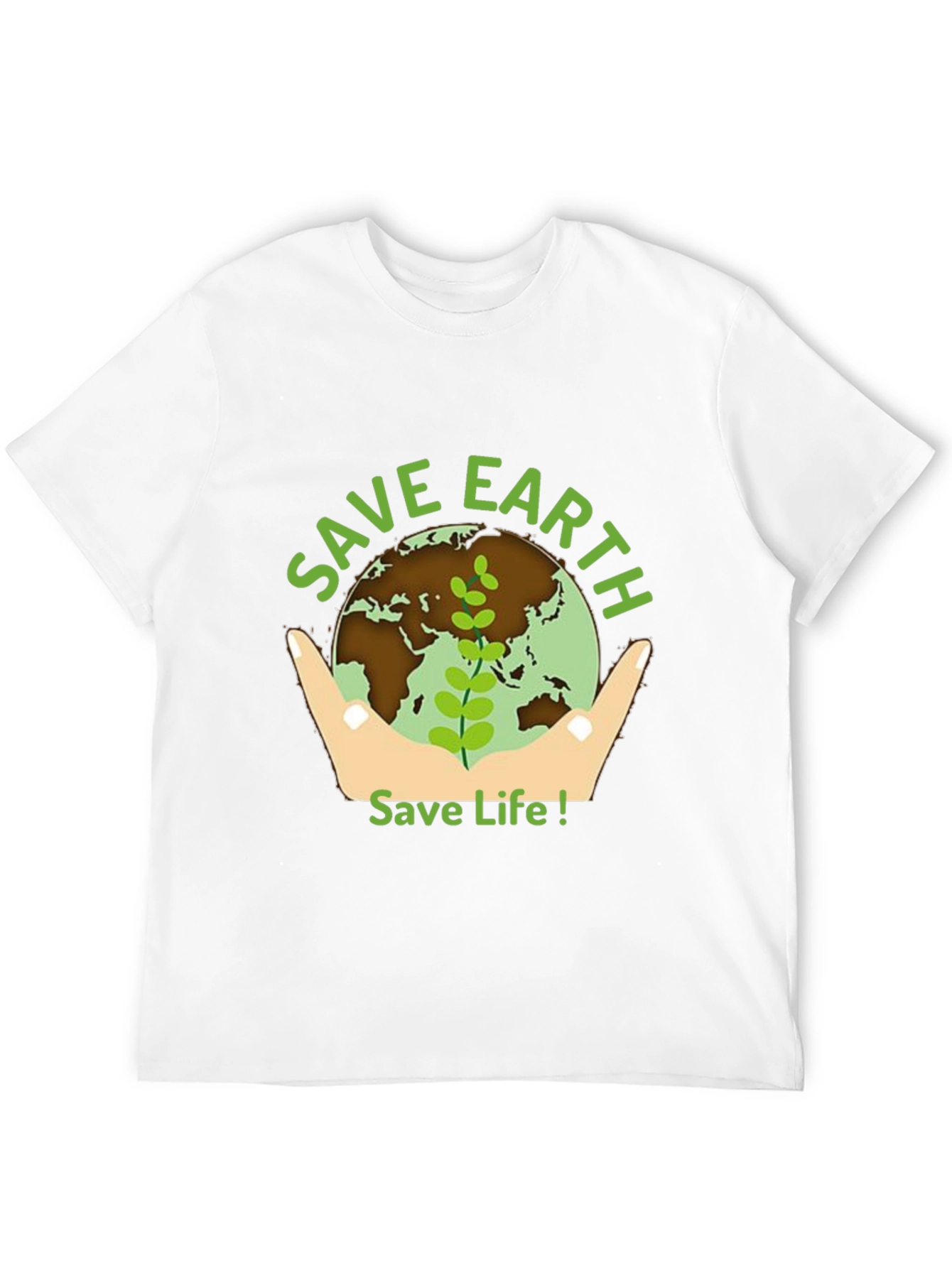 Save Earth Graphic Tee - Black