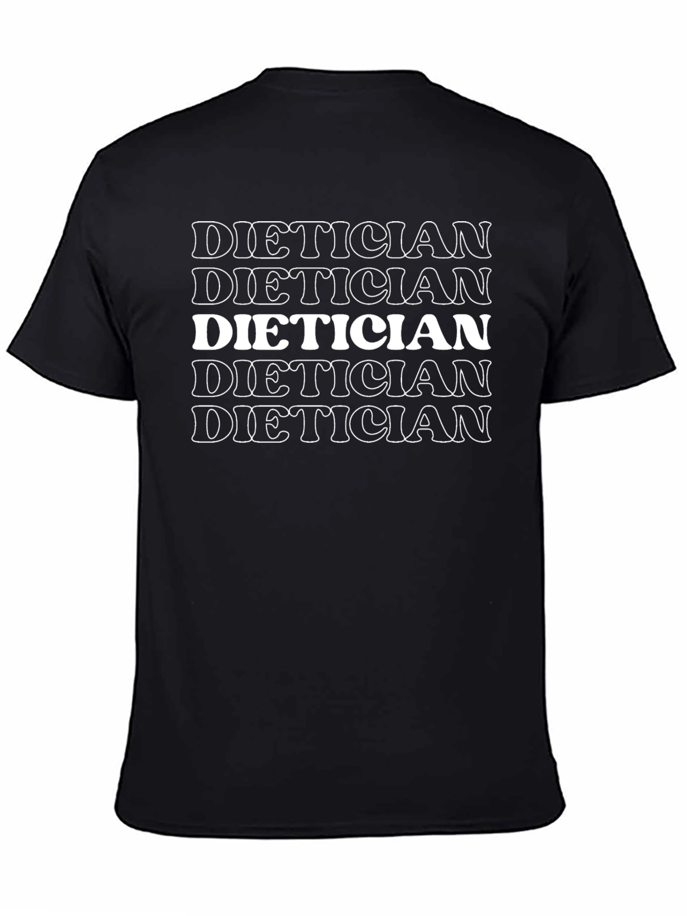 Dietician Graphic T-Shirt - Black Crew Neck