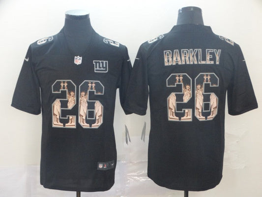 Men's New York Giants #26 Saquon Barkley Black Game Jerseys