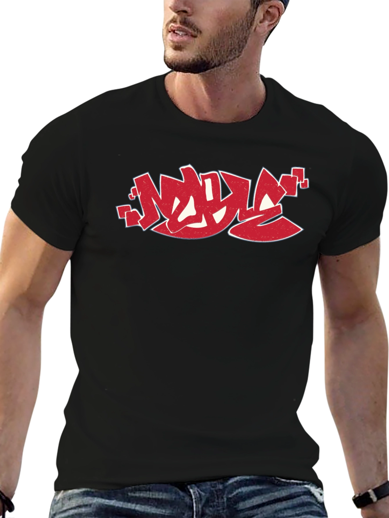 Graffiti Style Graphic Print T-Shirt