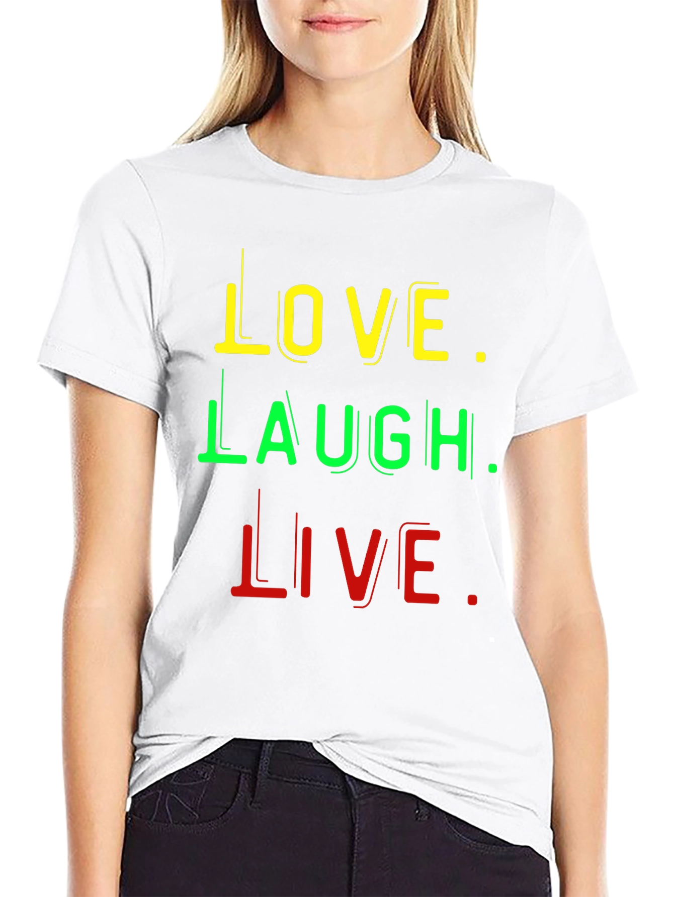 Love Laugh Live Graphic Tee - Rastafarian Inspired
