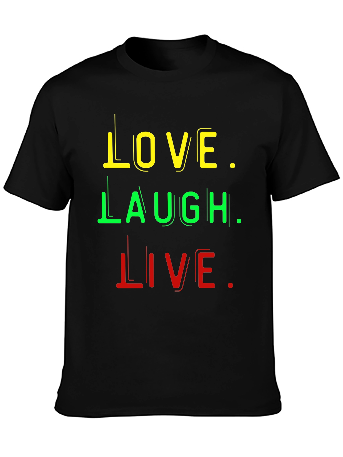Love Laugh Live Graphic Tee - Rastafarian Inspired