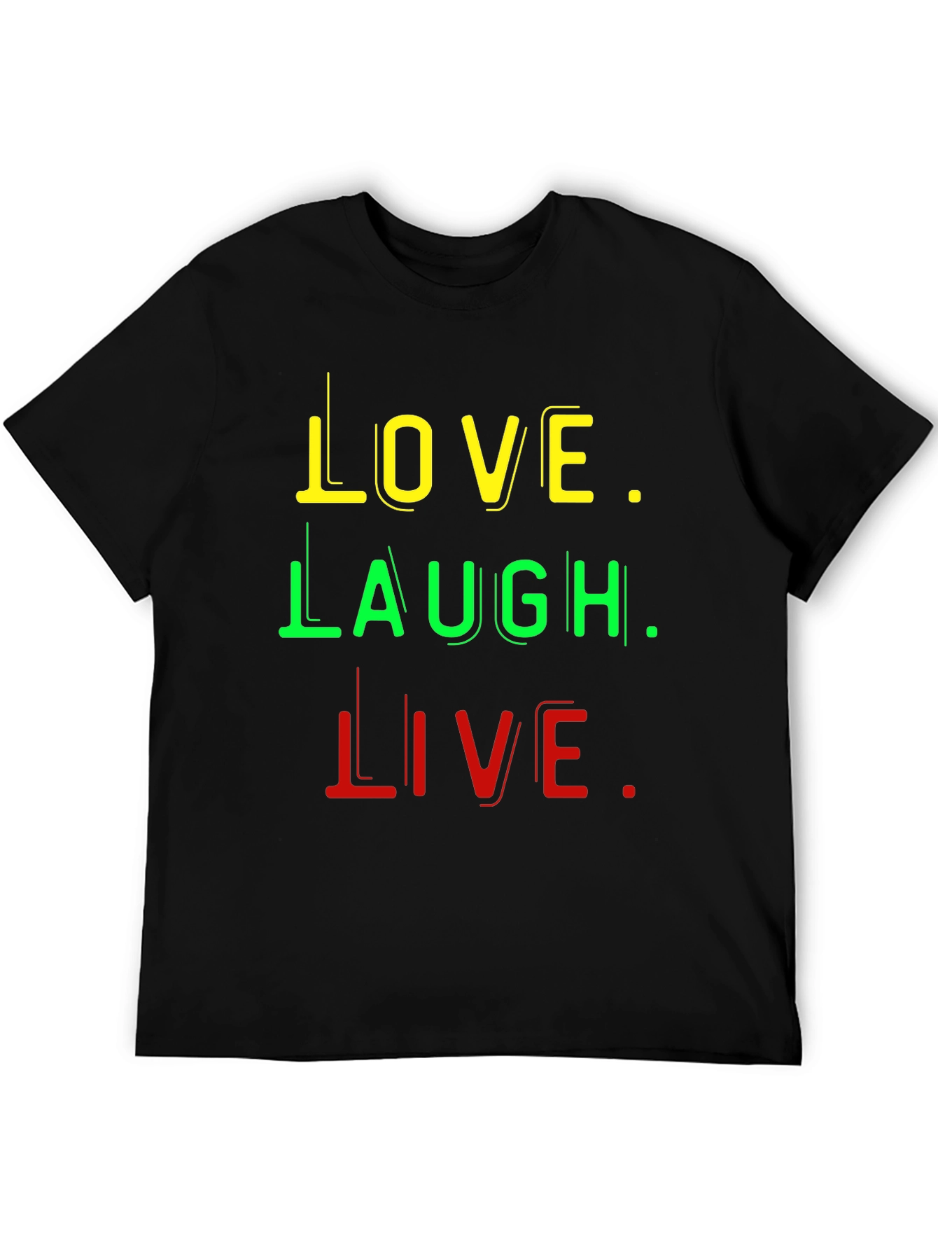 Love Laugh Live Graphic Tee - Rastafarian Inspired