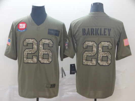 Men's New York Giants Saquon Barkley #26 Brown Game Player Jerseys