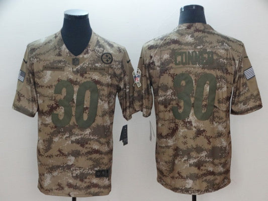 Men's Pittsburgh Steelers James Conner #30 Camouflage Game Jerseys