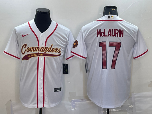 Men's Washington Commanders Terry McLaurin #17 White Game Jerseys Joint Edition