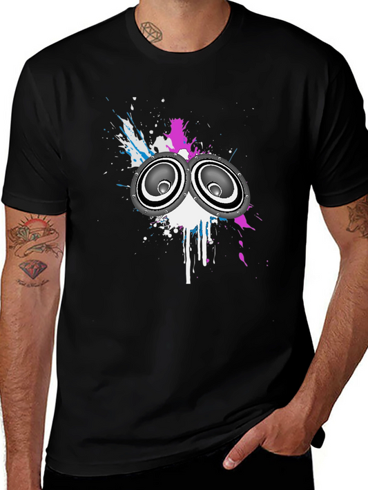Speaker Graphic Mens Black T-Shirt