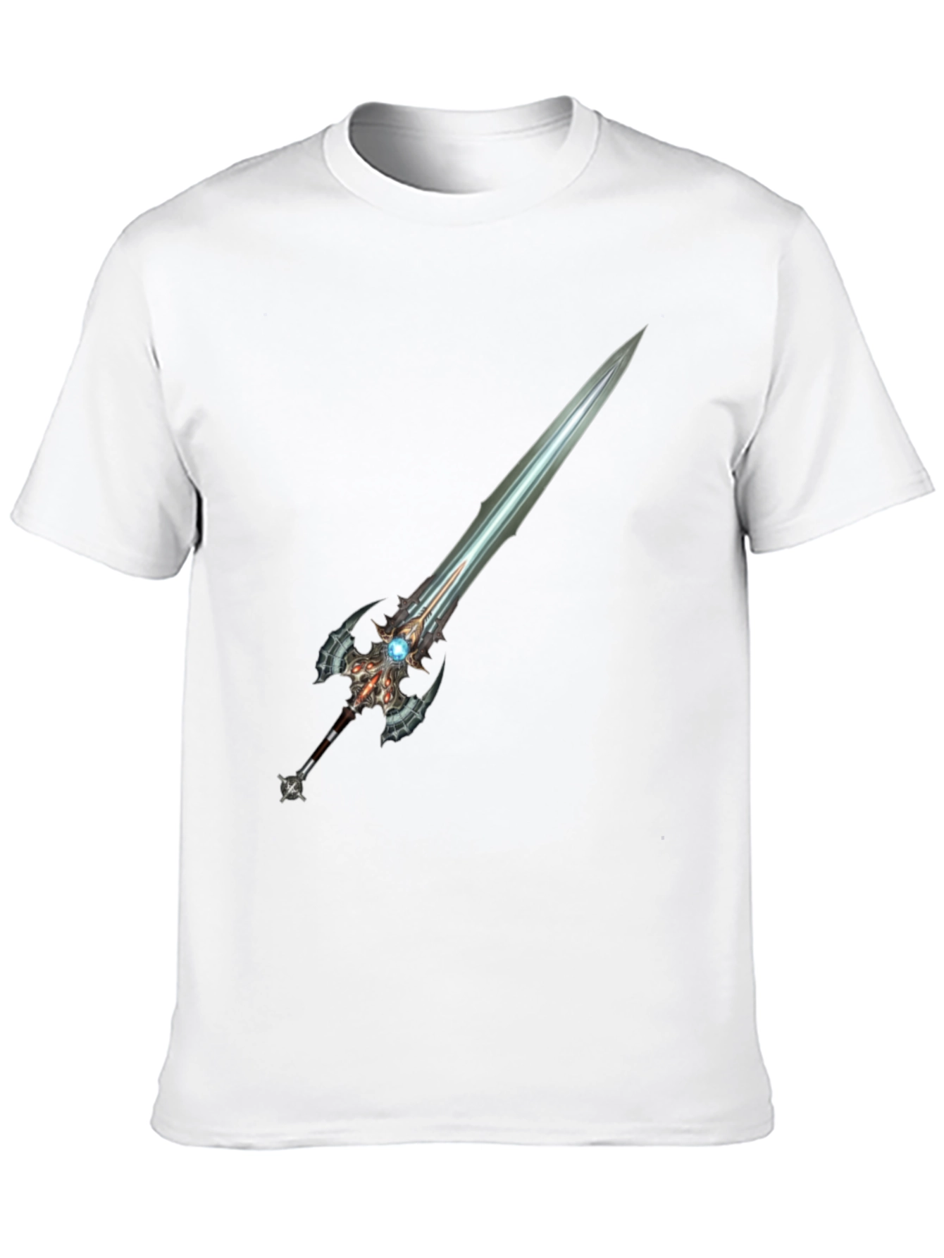 Fantasy Sword Graphic Tee - Black Cotton Blend