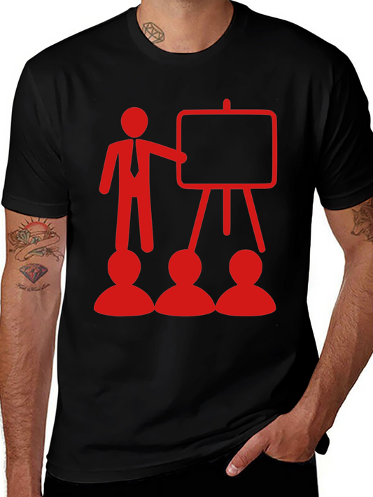Presentation T-Shirt - Red Design on Black Tee