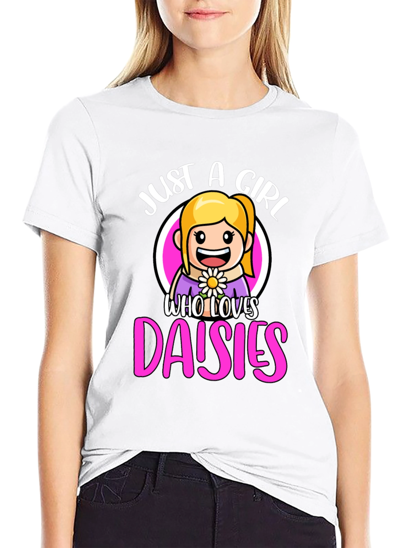 Just A Girl Who Loves Daisies T-Shirt