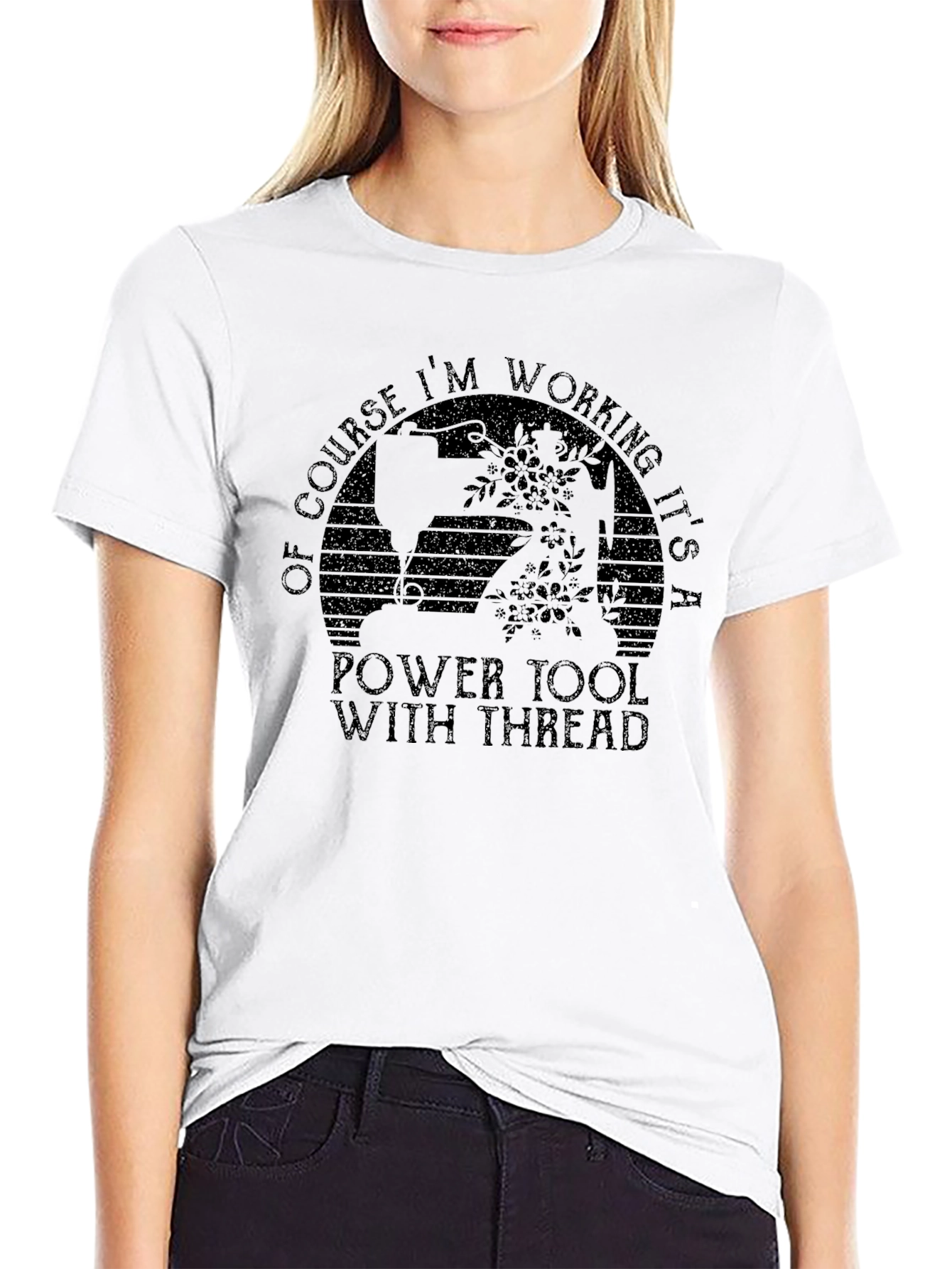 Sewing Power Tool T-Shirt - Funny Crafting Tee