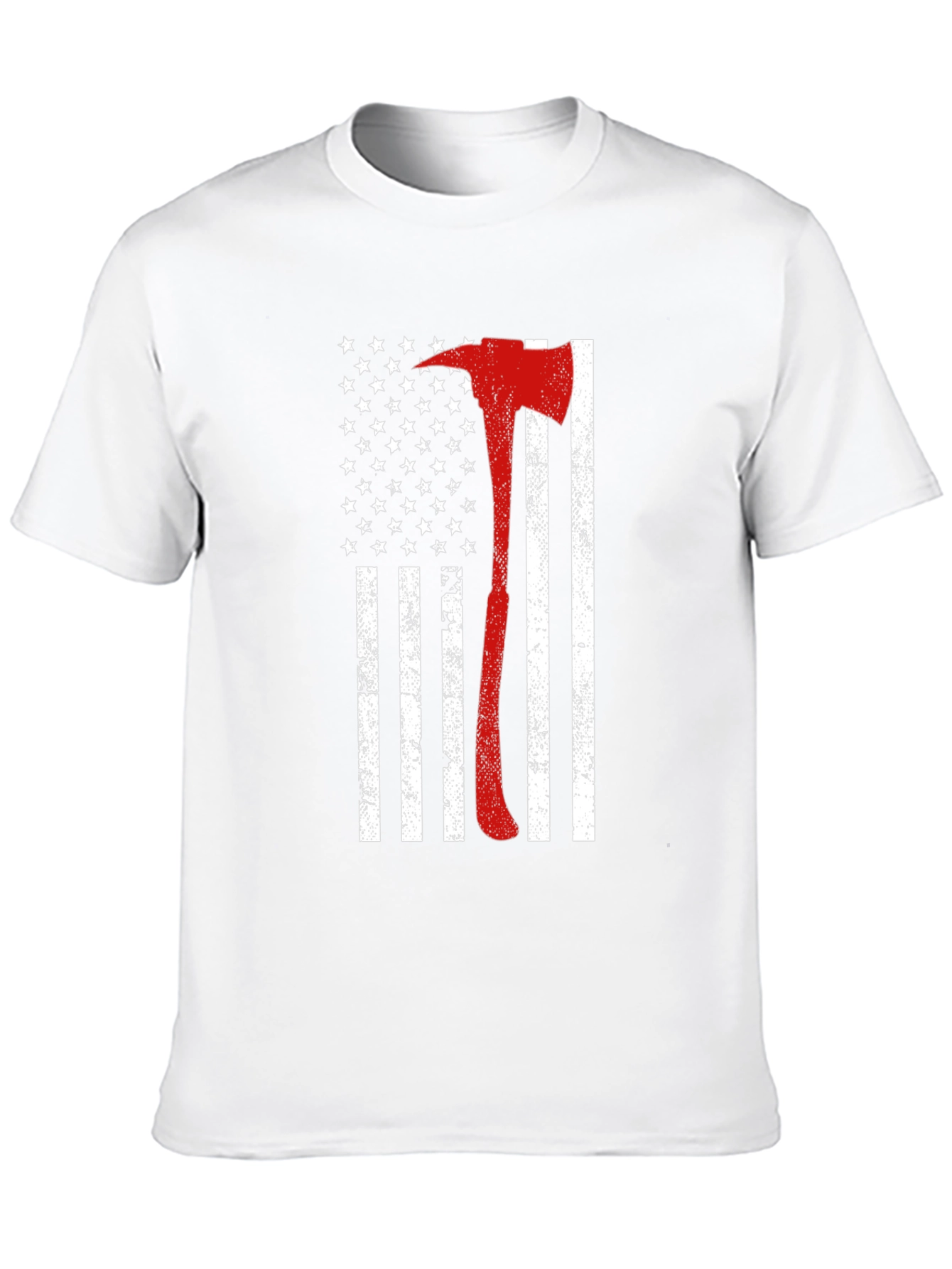 Firefighter Axe USA Flag T-Shirt