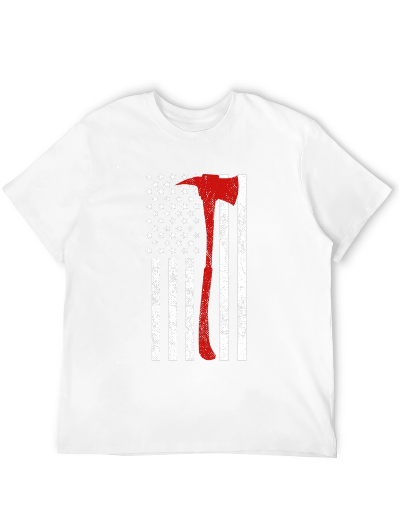 Firefighter Axe USA Flag T-Shirt