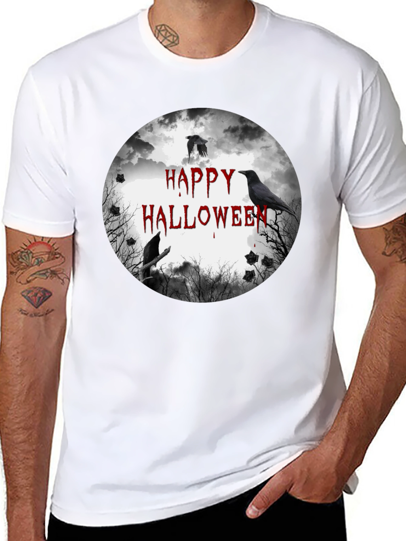 Happy Halloween Crow T-Shirt
