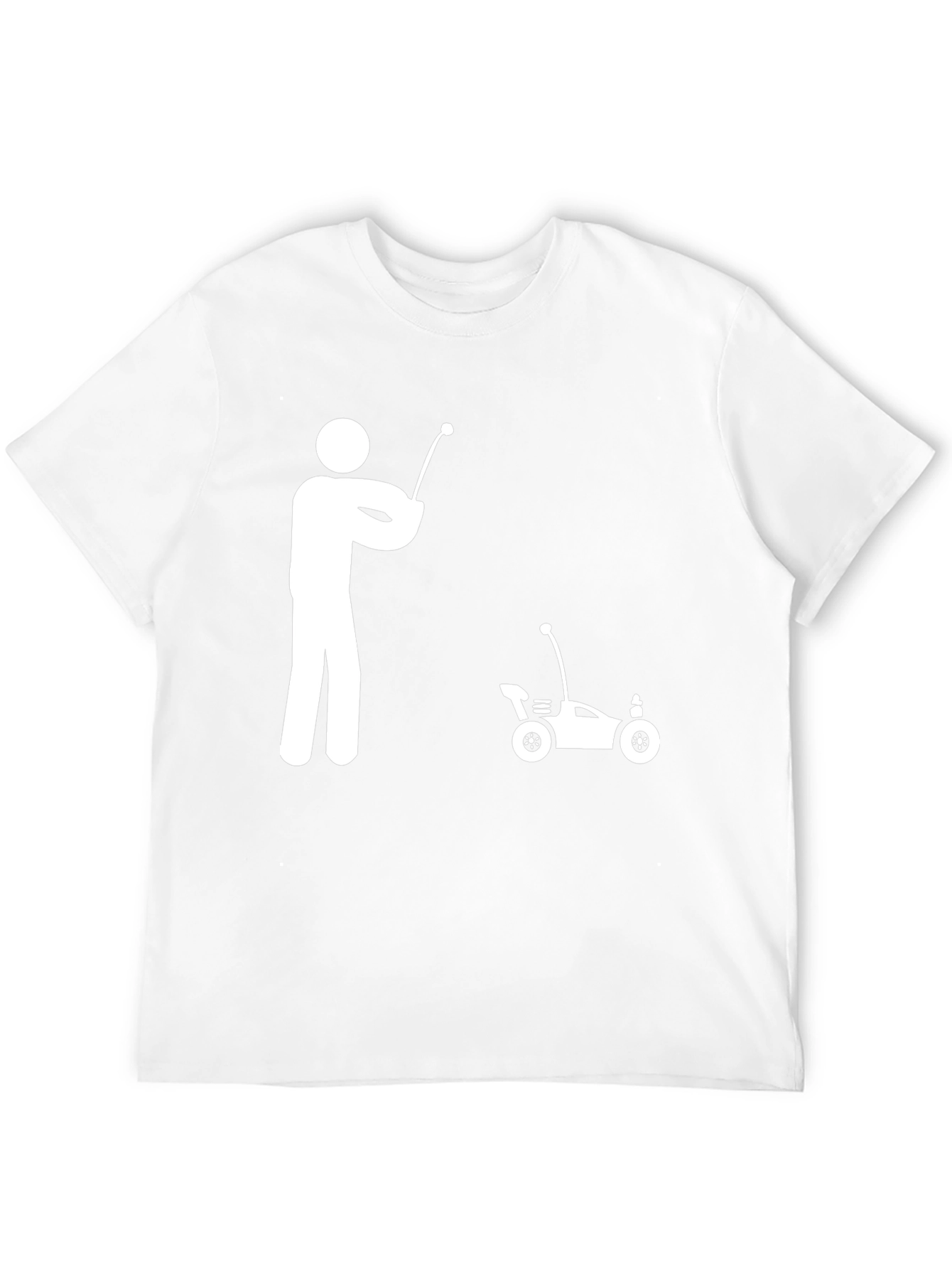 RC Car Stick Figure T-Shirt - Black