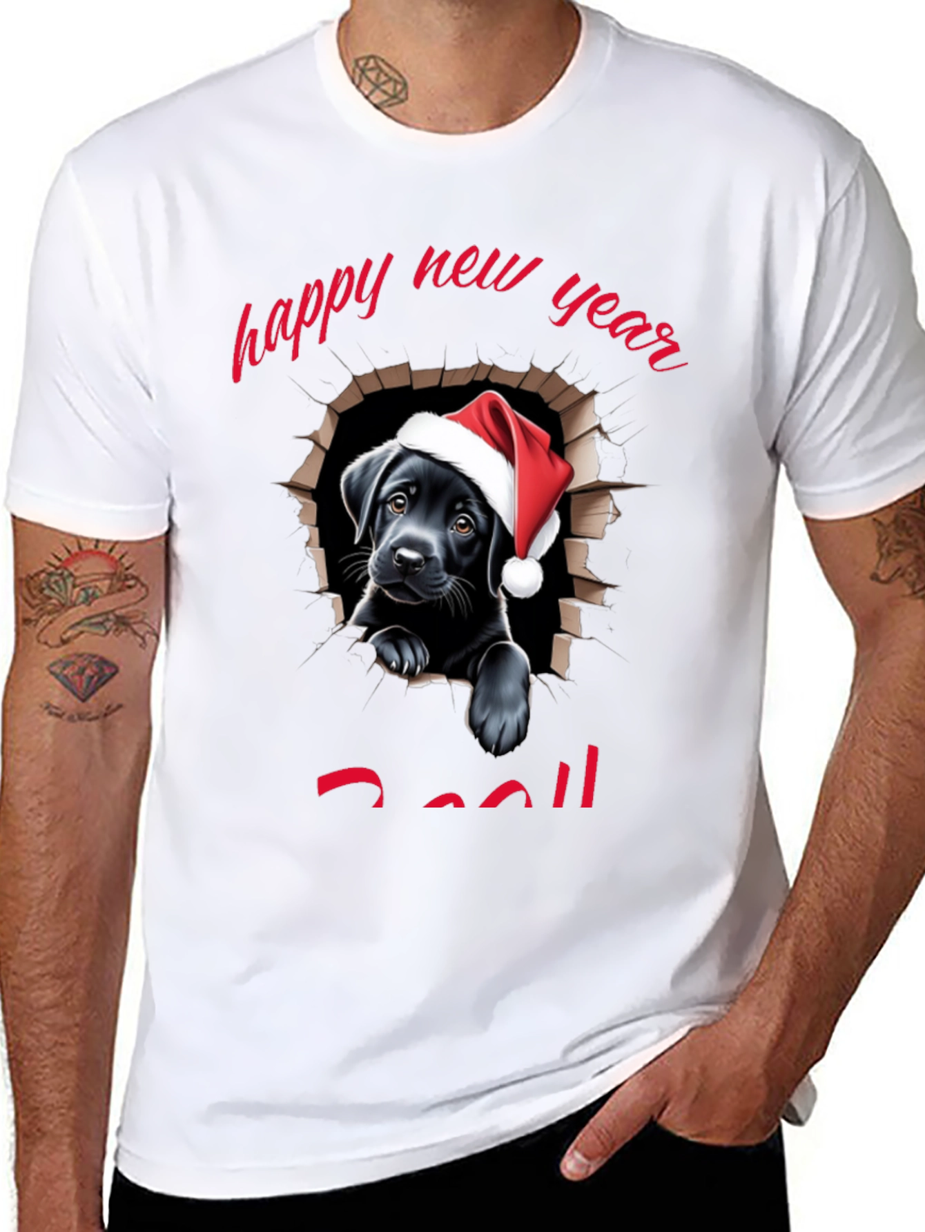 Happy New Year Dog T-Shirt