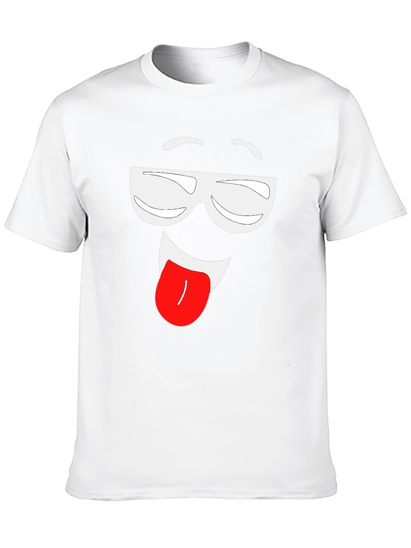 Funny Face Graphic Tee - Black Cotton T-Shirt